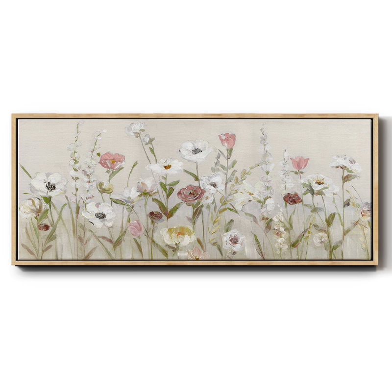 Bloomin Around- Framed Canvas, 12" H x 30" W