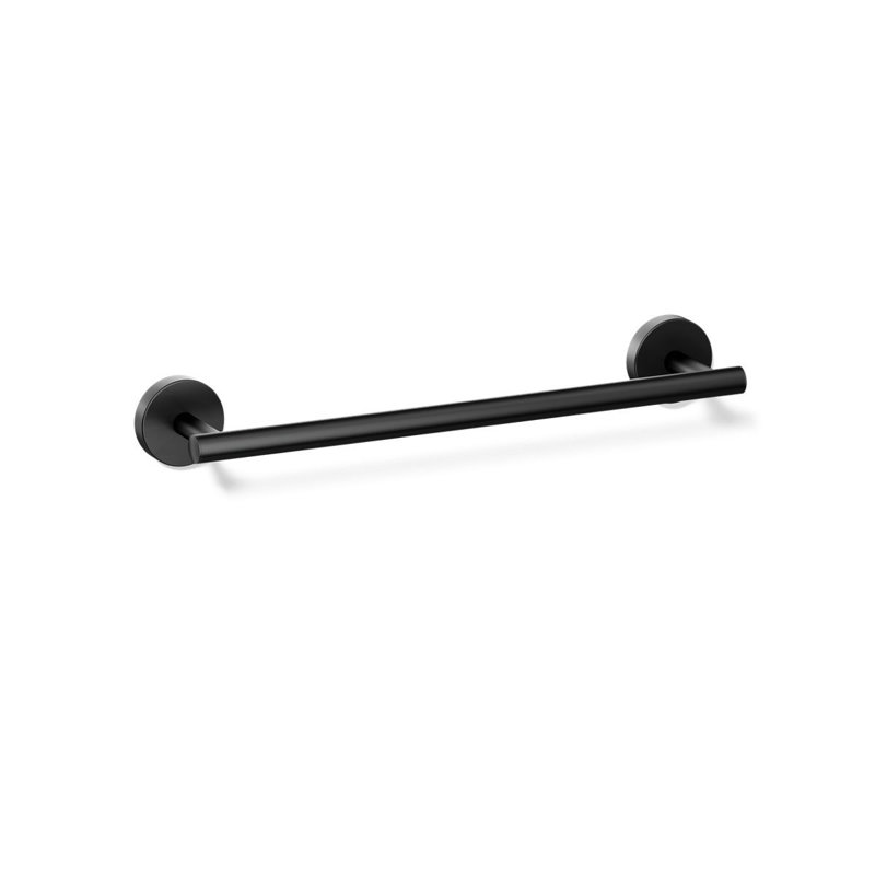 Porte-serviettes mural, H 2 po x l 12 po x P 2,75 po, Noir mat