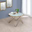 Table basse avec plateau en verre givré