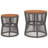 Bay Isle Home™ Patio Side Tables 2 Pcs With Wooden Top Poly Rattan-421012023