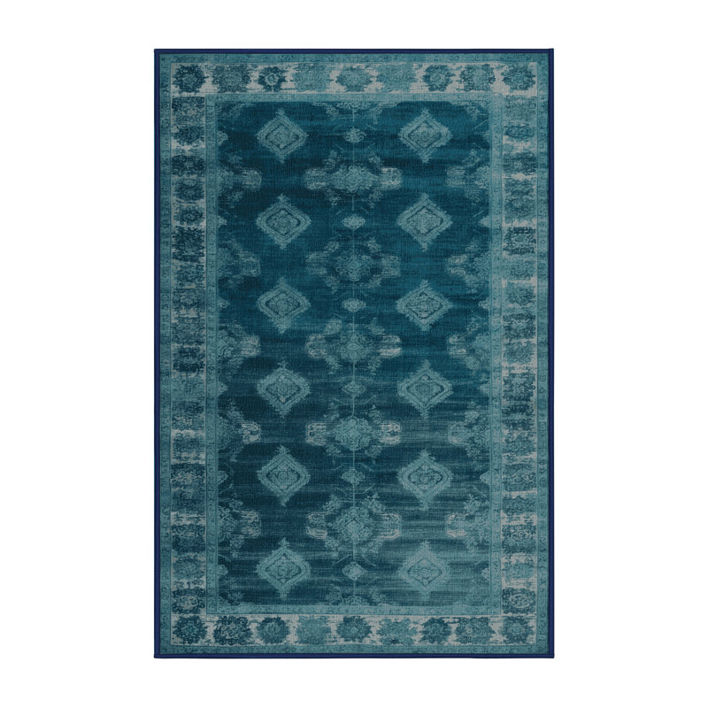 Tapis gris lavable à la machine, Rectangle 4 pi x 6 pi