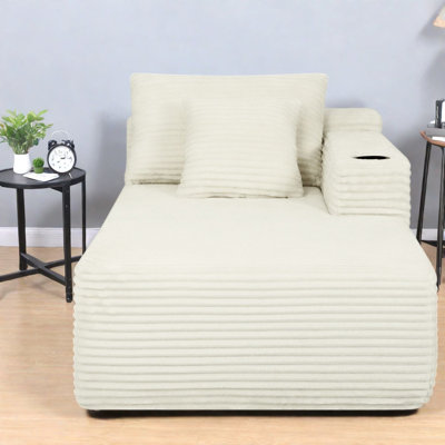Canapés modulaires à compression, canapé méridienne Cloud avec porte-gobelet, tissu moelleux