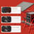 Drafting Table Adjustable Angle With 3 Drawers And Stool, Red