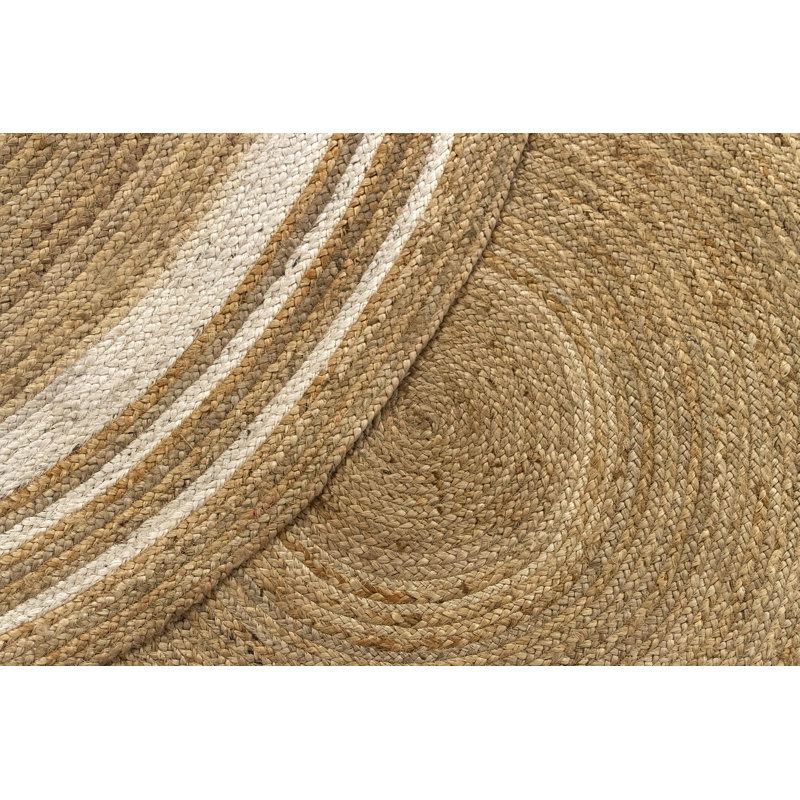 Leann Solid Colour Hand Woven Area Rug, Round 150cm