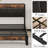 Fateemah Vegan Leather Metal Bookcase Storage Bed-1990574309