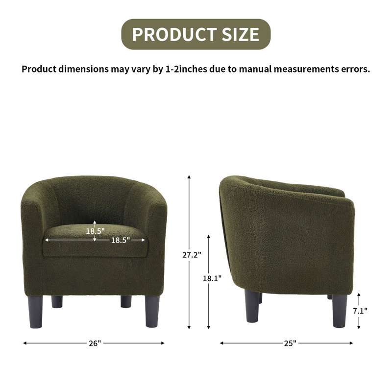 Fauteuil d'appoint 25,2 po Classic, Vert