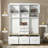 75'' Modern Entryway Hall Tree with Bench, 5-in-1 Storage Solution - 3 Cabinets, 6 Drawers, 3-Tier Shelves & Coat Hooks for Hallway, Living Room, Mudroom - White-1554564048