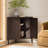 Barra Transitional 32"H 2-Door Corner Cabinet with Adjustable Shelves and Cable Management-1691599259