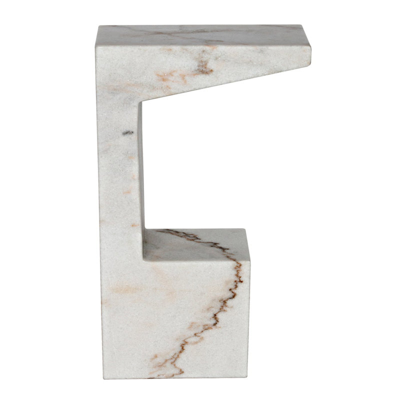 Aero Marble End Table, White Marble