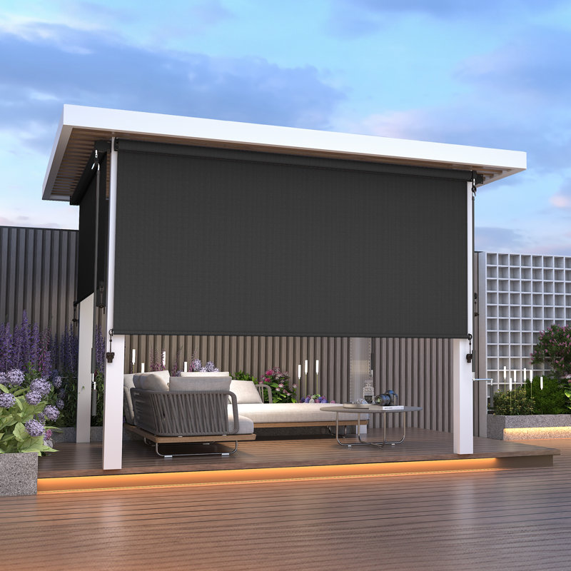 Semi-Sheer Outdoor Roller Shade, 72"W x 72"L