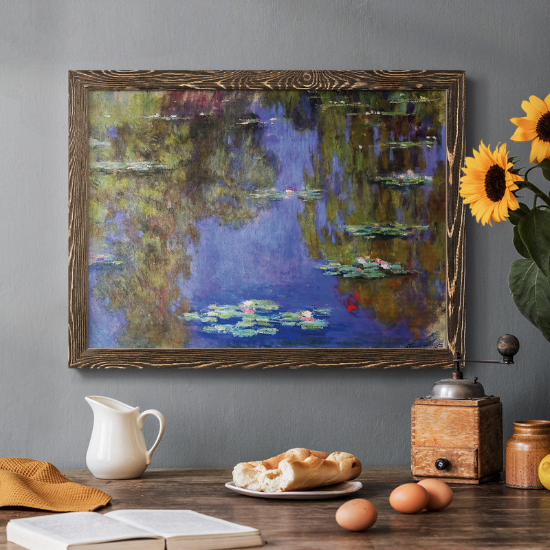 Water Lilies, 1903 03, reproduction d'art sur toile, Noyer, H 26 po x l 38 po x P 1,5 po