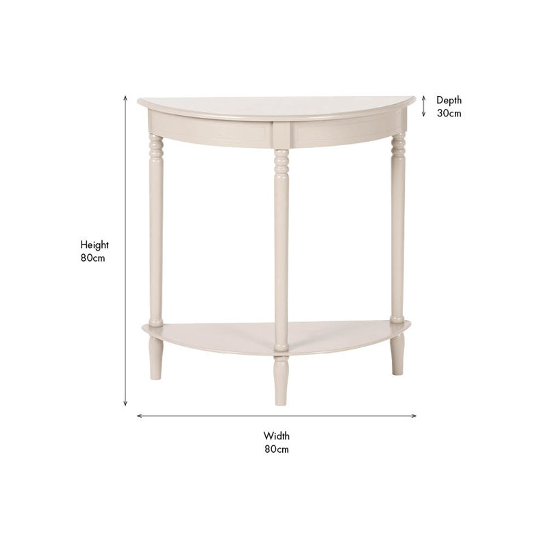 Callum 80cm Solid Wood Console Table, Putty Beige