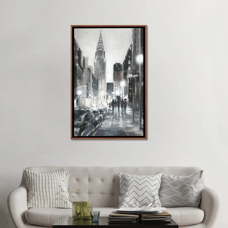 « Illumination Streets II » par Ethan Harper, reproduction d’art, H 48 po x l 32 po x P 1,5 po, Pas de tapis
