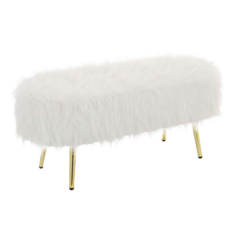 Jaliyah Upholstered Bench, White