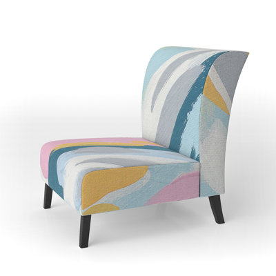 Geometric Vortex II - Modern Upholstered Slipper Chair