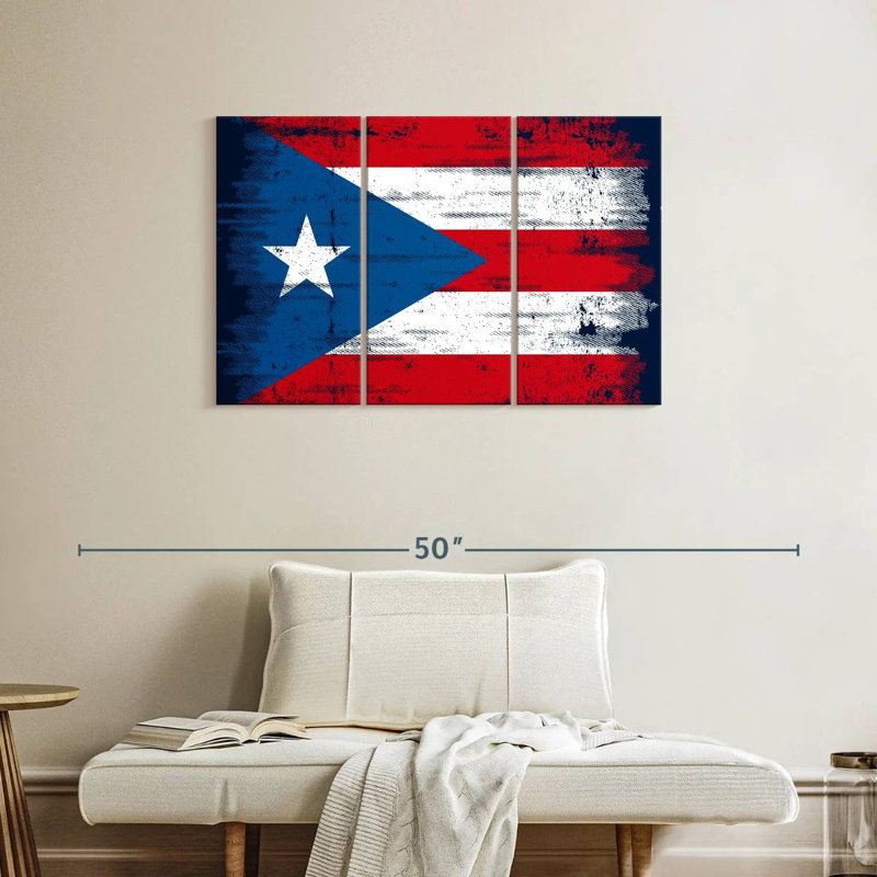 Drapeau portoricain Borges foncé, H 24 po x l 38 po