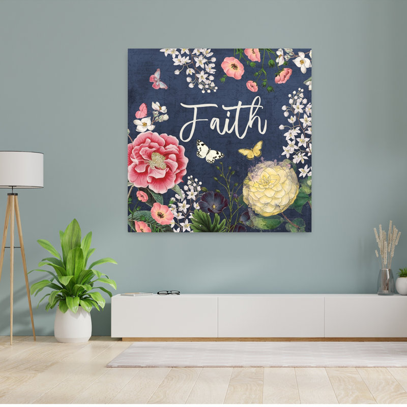 Indigo Garden IV, art floral, H 48 po x l 48 po