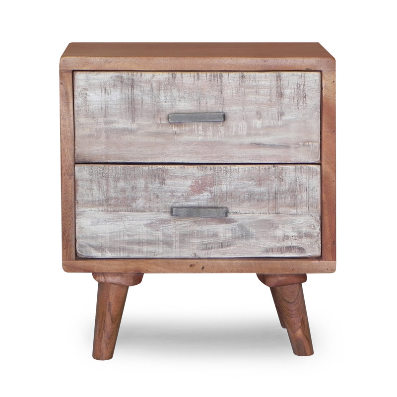 Parham 45cm W Solid Wood Bedside Table