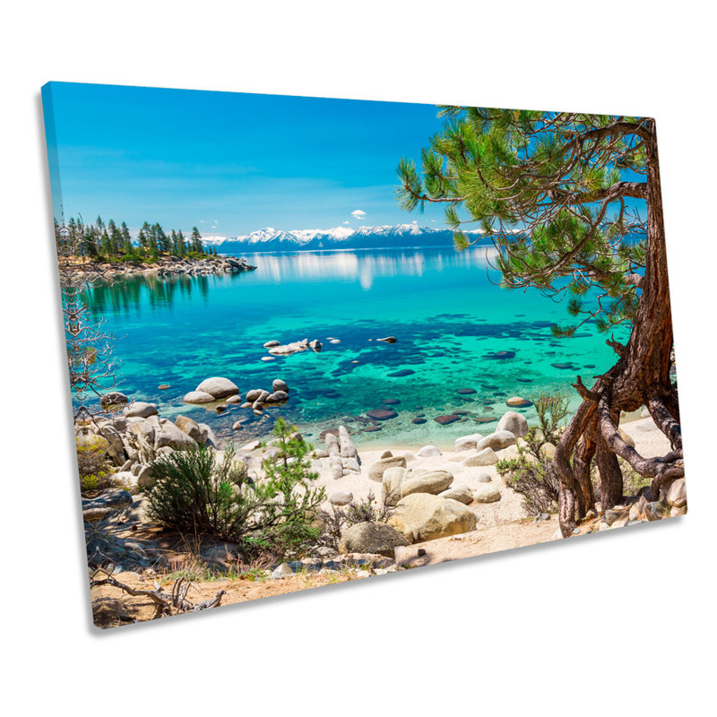 Landscape Mountains Lake - Wrapped Canvas Print, 30.5cm H x 45.7cm W