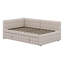 Lit de jour rembourré en L pleine grandeur avec lit gigogne escamotable double et ports USB-112956433