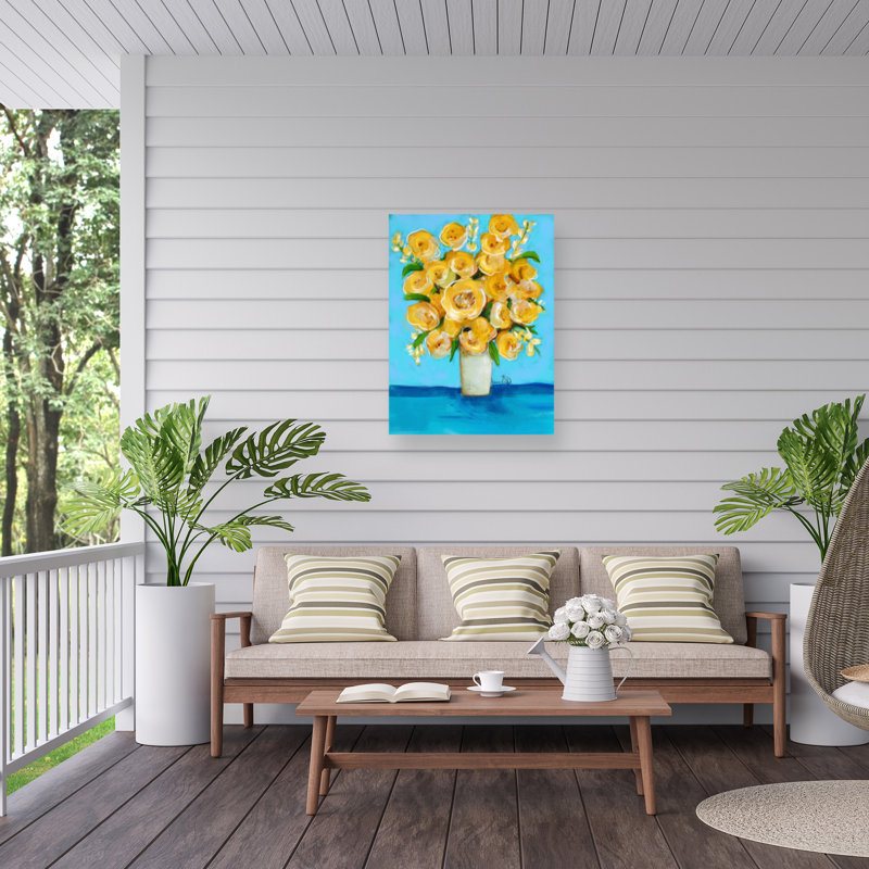Toile jaune Karrie Evenson, H 14 po x l 19 po