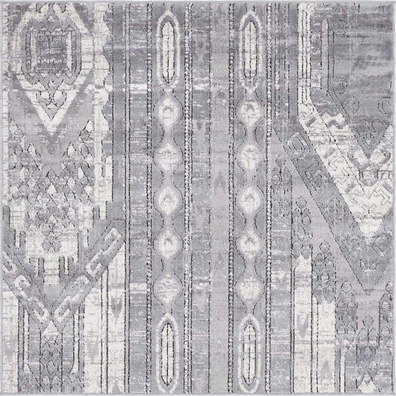 Wenden Ikat Indoor Rug, Square 4'