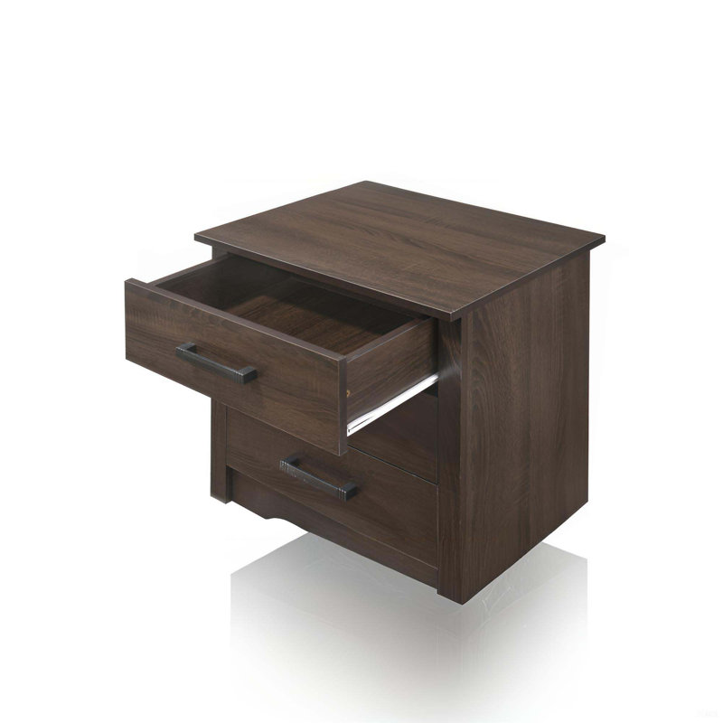 Table de chevet Modern Elegance pour chambre à coucher, Brun