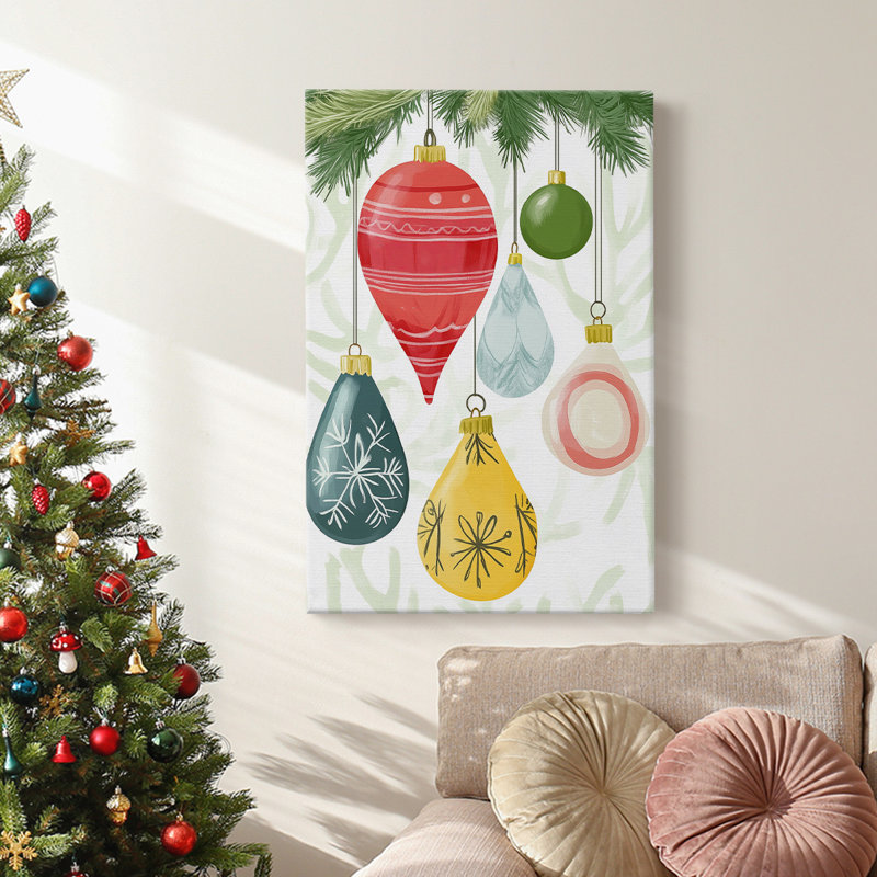 Art des Fêtes de Noël - Toile tendue avec châssis CVI, H 18 po x l 12 po