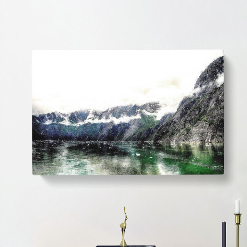 Lake & Mountains In Alaska - Wrapped Canvas, 35cm H x 50cm W x 3cm D