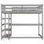 Lit mezzanine avec tablettes de rangement et bureau sous le lit-131952007-131952025