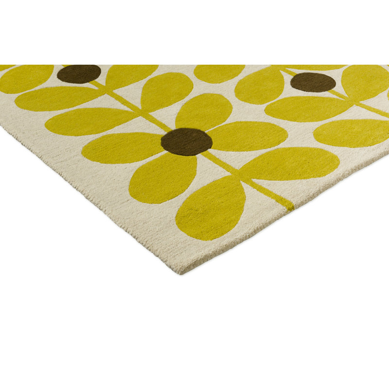 Hand Tufted Wool Floral Area Rug, Rectangle 6'7" x 9'2"