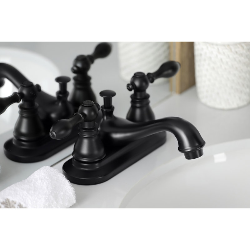 Robinet de salle de bain American Classic, Noir mat