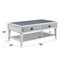 Table basse Katia, gris rustique et blanc vieilli