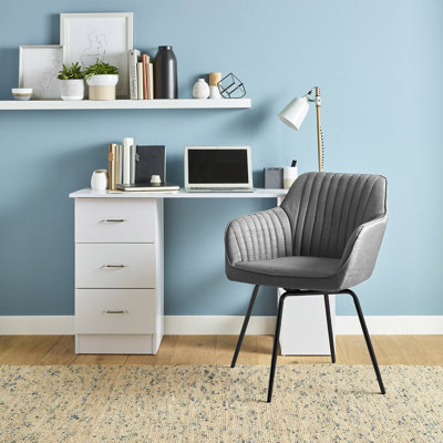 Dotir Linen Office Chair