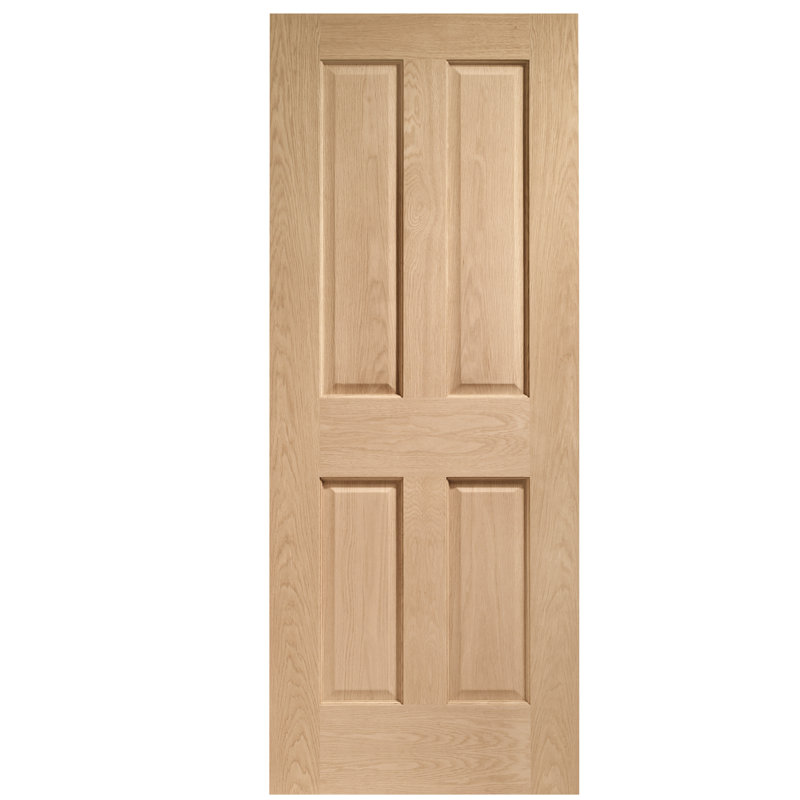 Internal Oak Pre-Finished Victorian 4 Panel, 1981mm H x 838mm W x 35mm D
