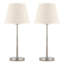 Lampe de chevet argentée 21,5 po Sangerville