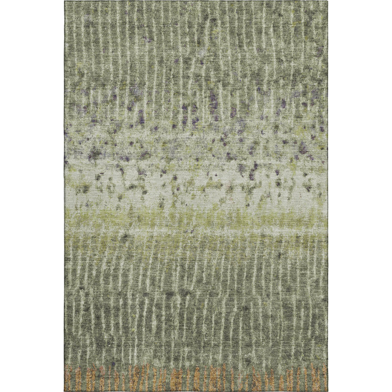 Tapis de qualité supérieure lavable à la machine Mayfield AMF2406, Olive, 5 pi x 7 pi 6 po