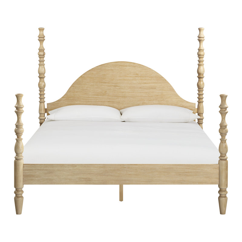 Rosalie Washed Natural Ash King Bed, Beige, King