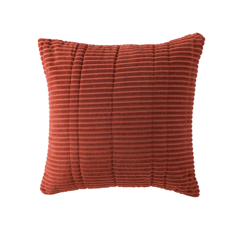 100% Cotton Throw Pillow, Down, Rust