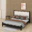 Wood Platform Bed With Upholstered Headboard-357374473-357374472