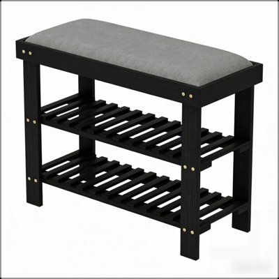 Shoe Organizer,Shoe Storage Bench,3-Tier Entryway Bench