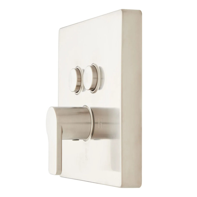 Signature Hardware Hibiscus Pressure Balance Shower Trim, Brushed Nickel