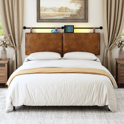 Sonna USB Port & Touch Light Upholstered Headboard by 17 Stories