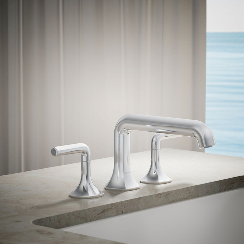 Occasion Deck-Mount Bath Spout With Straight Design, Polished Chrome