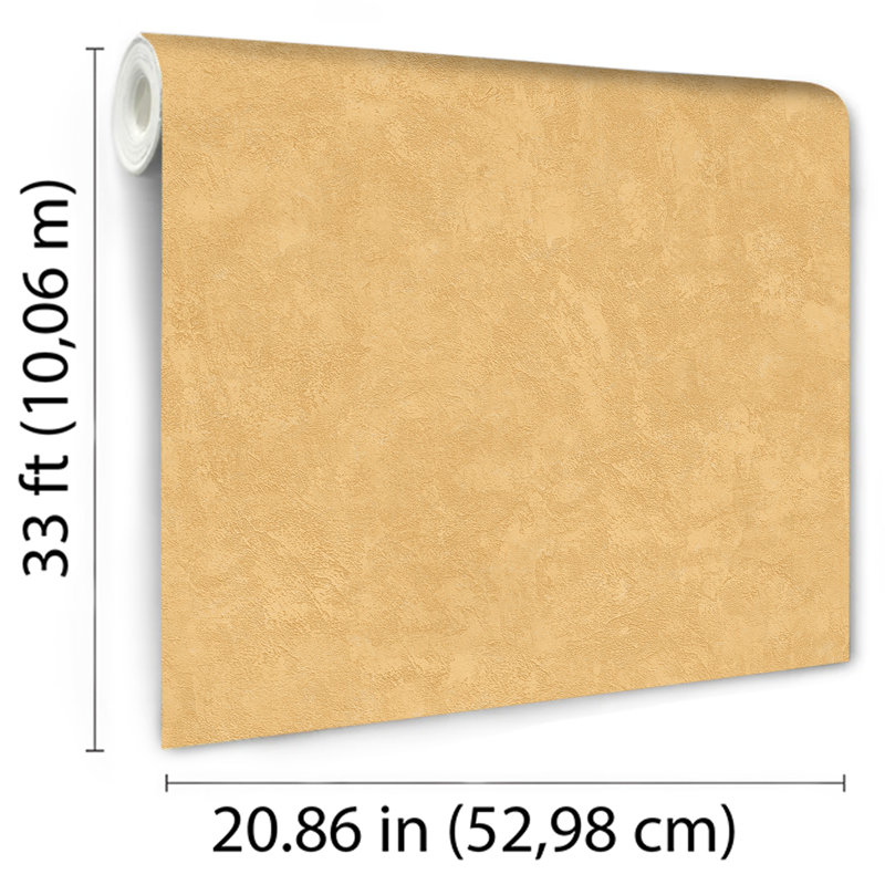 Papier peint texturé faux béton, Ocher