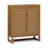 Modern Boho Accent Storage Cabinet with 2 Rattan Inlay Doors, Adjustable Shelves & Solid Wood Frame-118226004