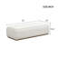 Repose-pieds granuleux beige confortable de 52 pouces, caractéristique du tissu distinctif pour la décoration intérieure, utilisation polyvalente dans différentes zones de vie, assise confortable et structure solide, caractéristique unique, usage multiple