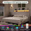 Lit de rangement grand format avec tête de lit multifonctionnelle, conception peu encombrante, blanc-712080317-706521972