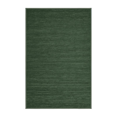 Tapis vert uni lavable à la machine