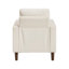 Chaise rembourrée en velours côtelé beige Modern Modern